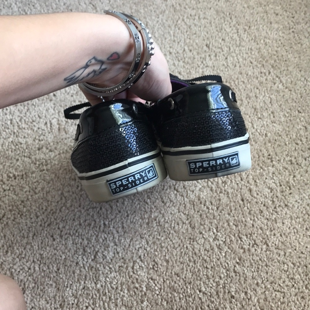 SOLD ON Ⓜ️- Black sequin sperrys - Picture 5 of 6